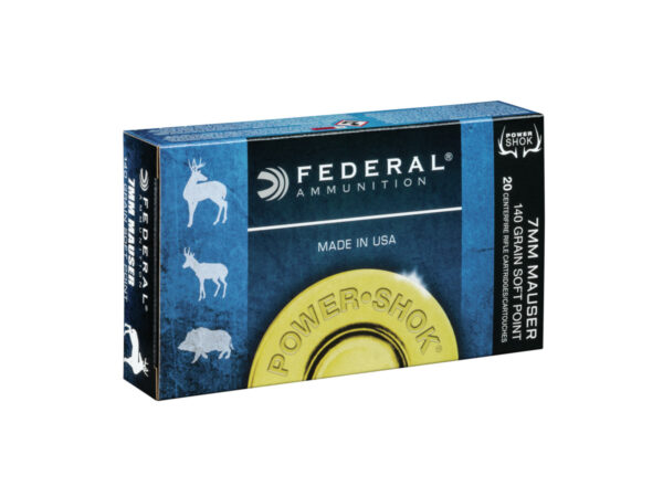 7 x 57 (7mm Mauser) Federal Power-Shok 140gr/9.07g SP RN (7B)