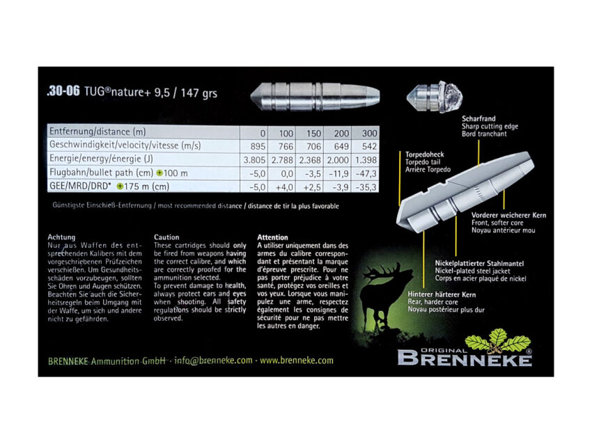 Brenneke .30-06Spr. TUG nature+ 9,5g - Image 2