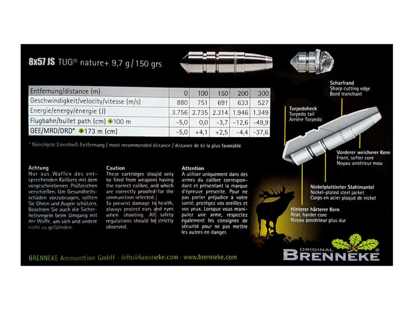 Brenneke 8x57JS TUG nature+ 9,7g - Image 2