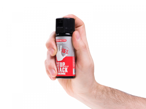 Obranný sprej Perfecta Pepper Stop Attack Xtreme 50ml (15%OC), priamy prúd