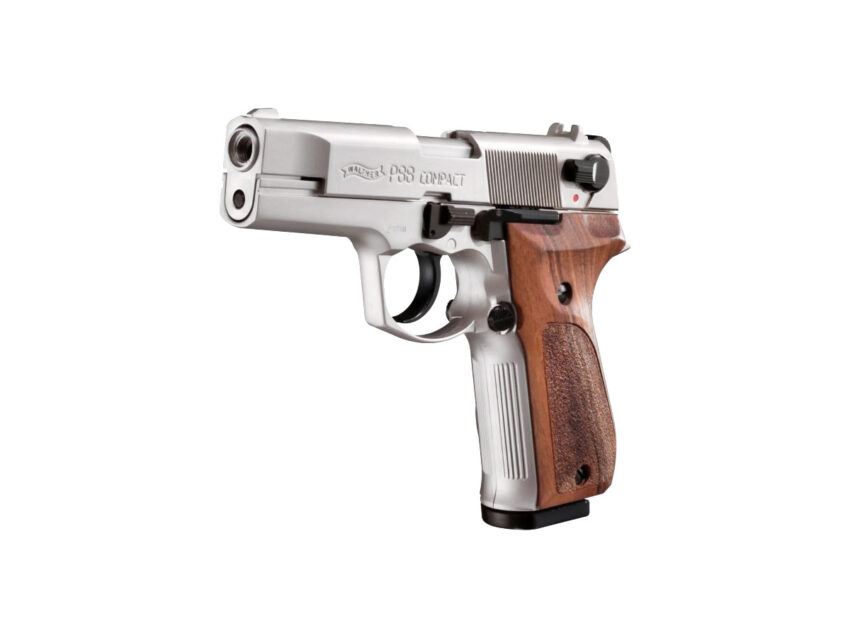 Pištoľ exp. Walther P88 Compact nickel/wood, kal. 9mm P.A.K. - Image 2