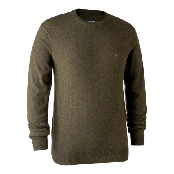 DEERHUNTER Kingston Knit O Neck - merino sveter (2XL)