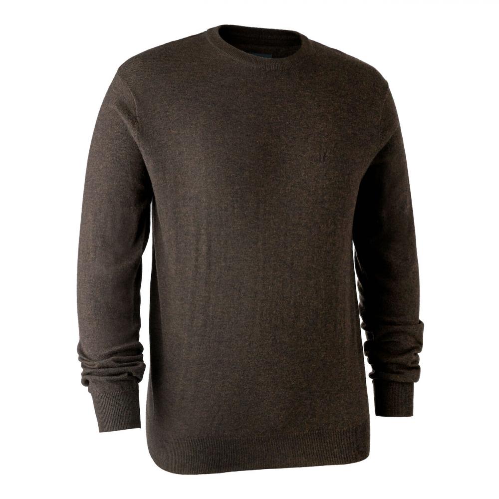 DEERHUNTER Kingston Knit O Neck - merino sveter (M)