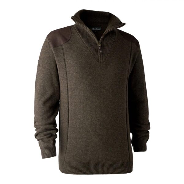 DEERHUNTER Sheffield Knit with Zip Neck - pletený sveter (L)