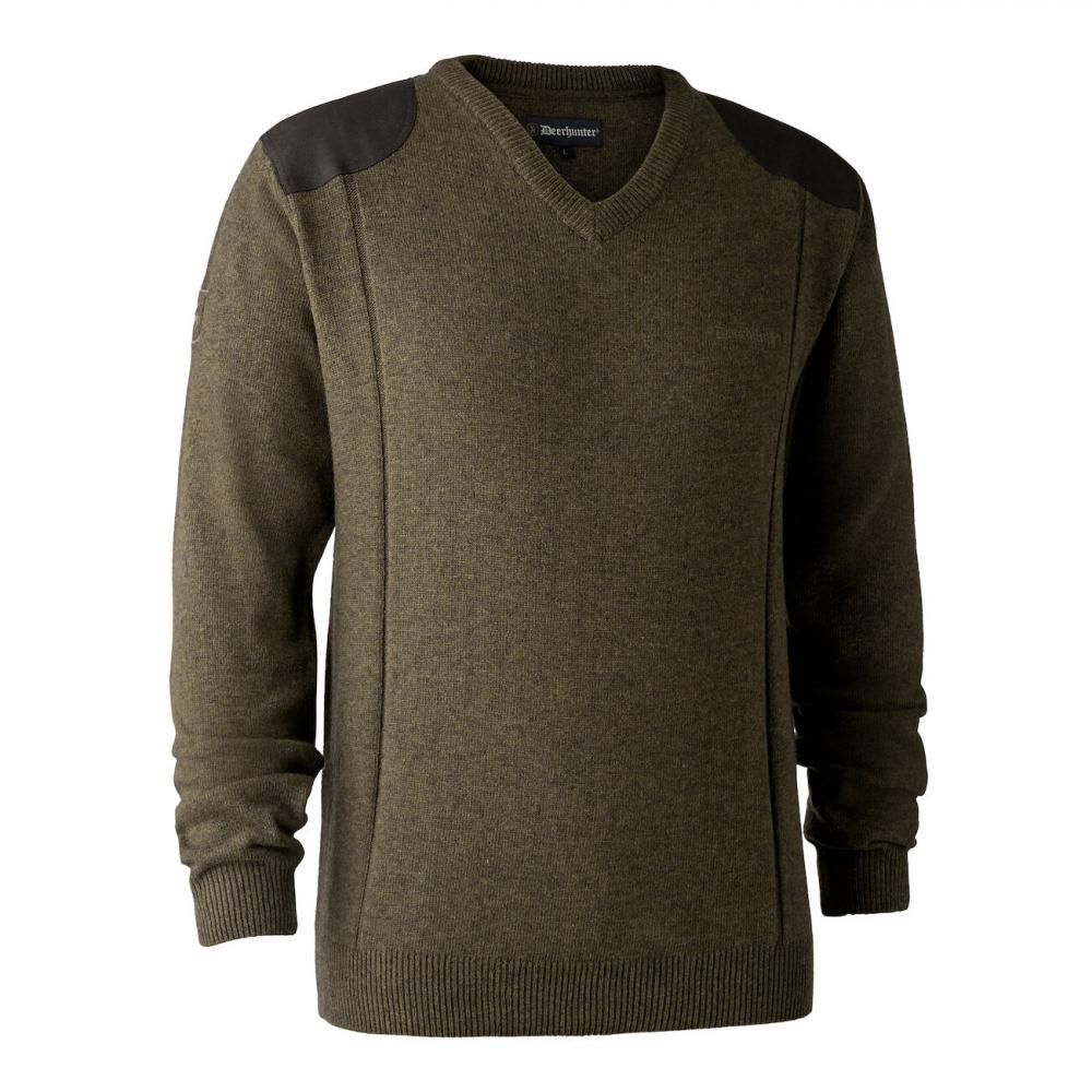 DEERHUNTER Sheffield Knit with V-neck - pletený sveter (M)