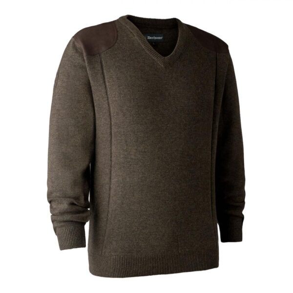 DEERHUNTER Sheffield Knit with V-neck - pletený sveter (3XL)