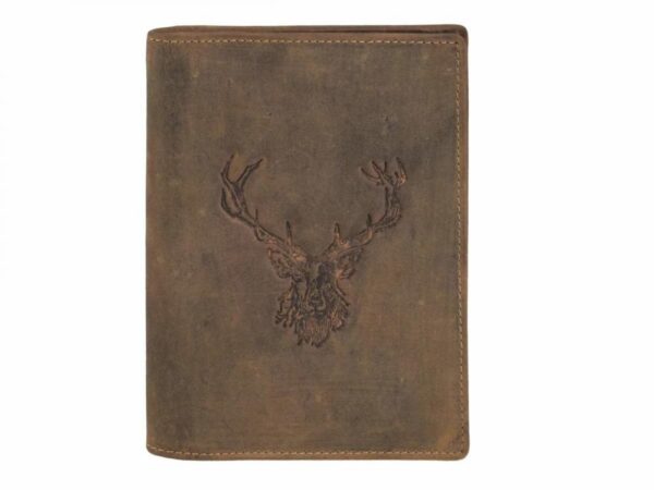 GREENBURRY 328B Kráľovský jeleň - kožený dokladovník hnedý